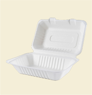 Portacomida J1 con logo biodegradable para domicilios de almuerzo, resistente y seguro.