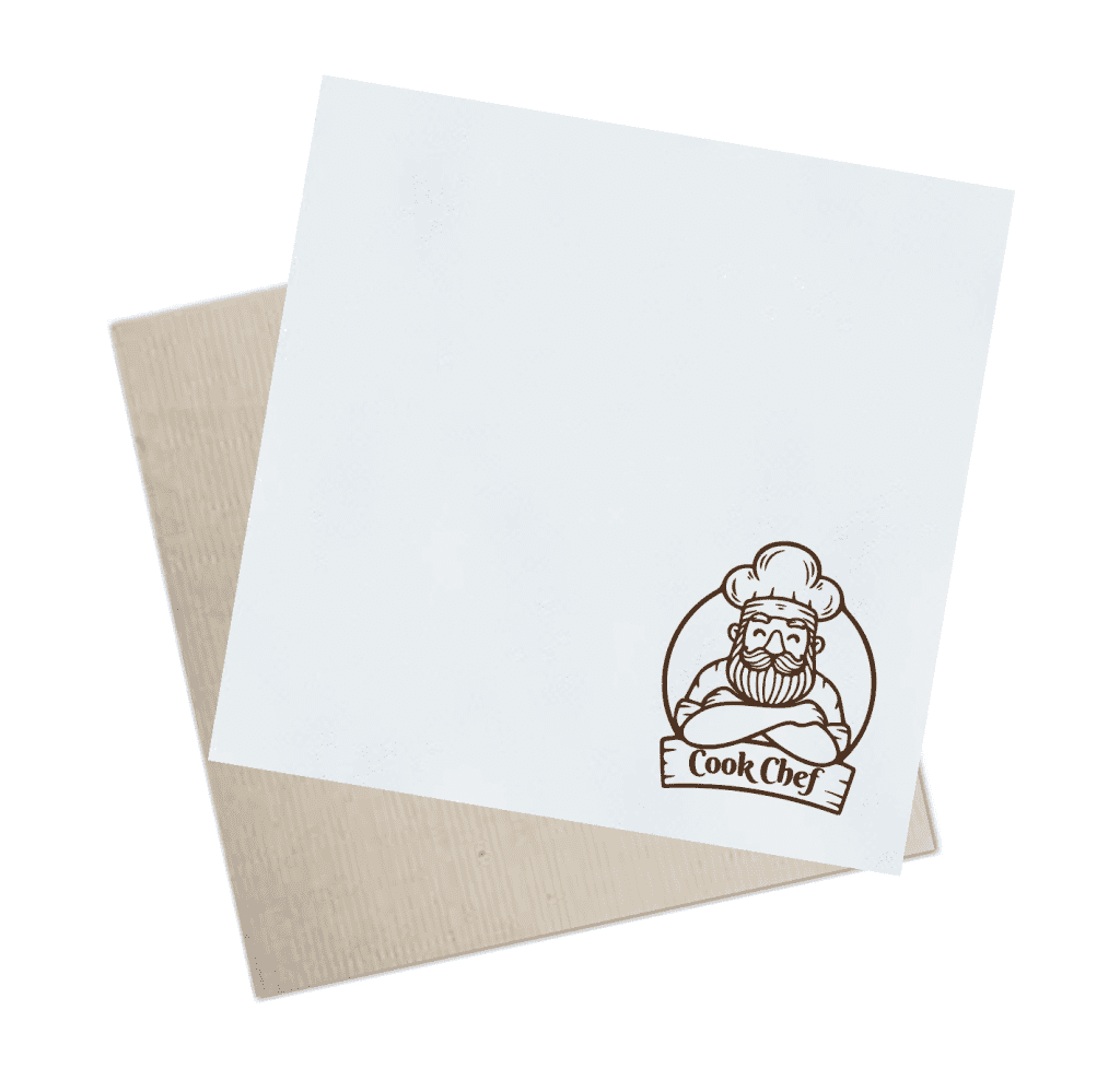 Servilletas con la marca o logo