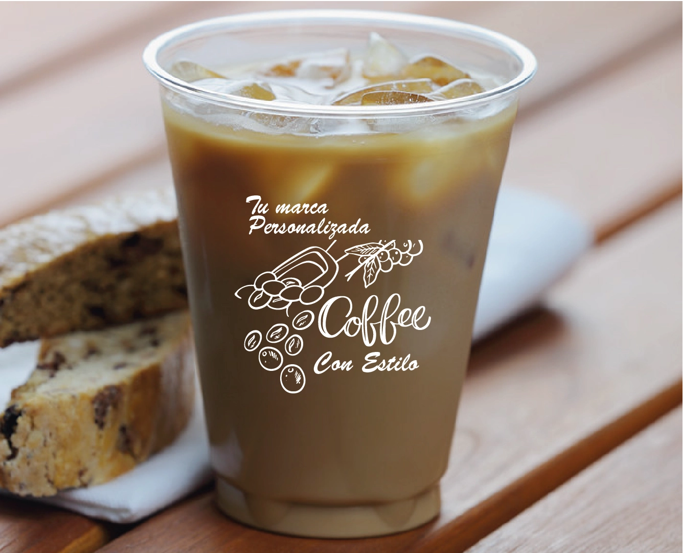 Vasos PET personalizados con impresión de alta calidad, ideales para bebidas frías y negocios de food service.