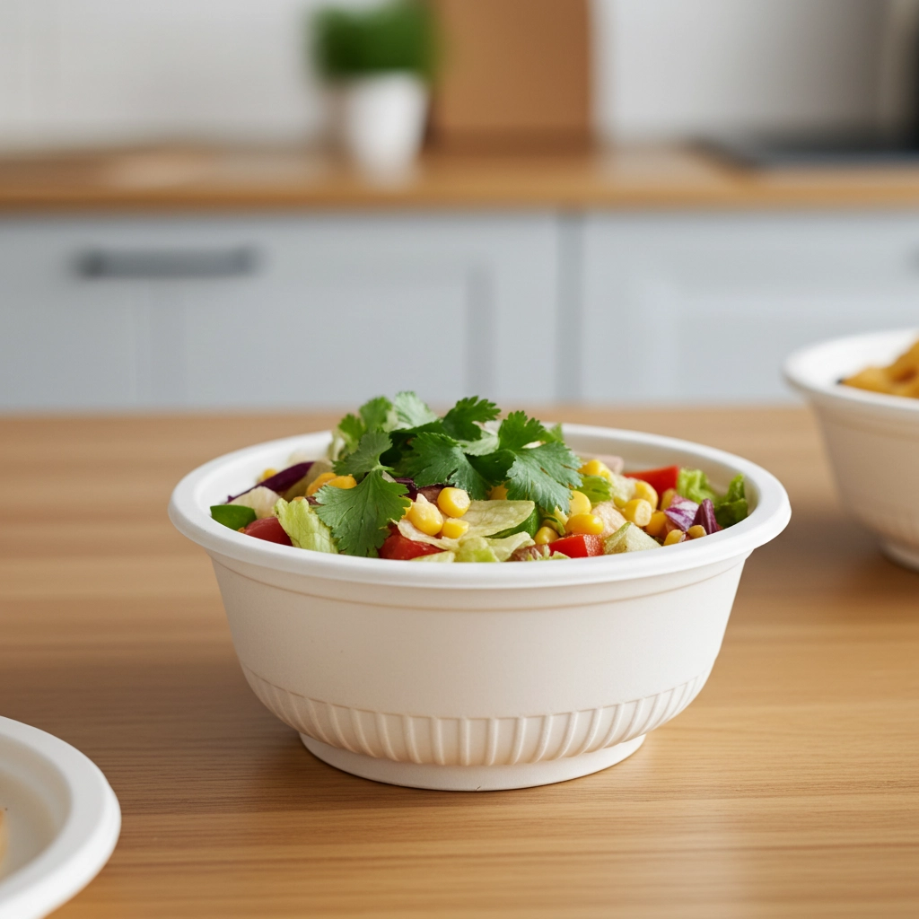 Bowl biodegradable de almidón de maíz para alimentos, ideal para ensaladas – Activa Industria SAS